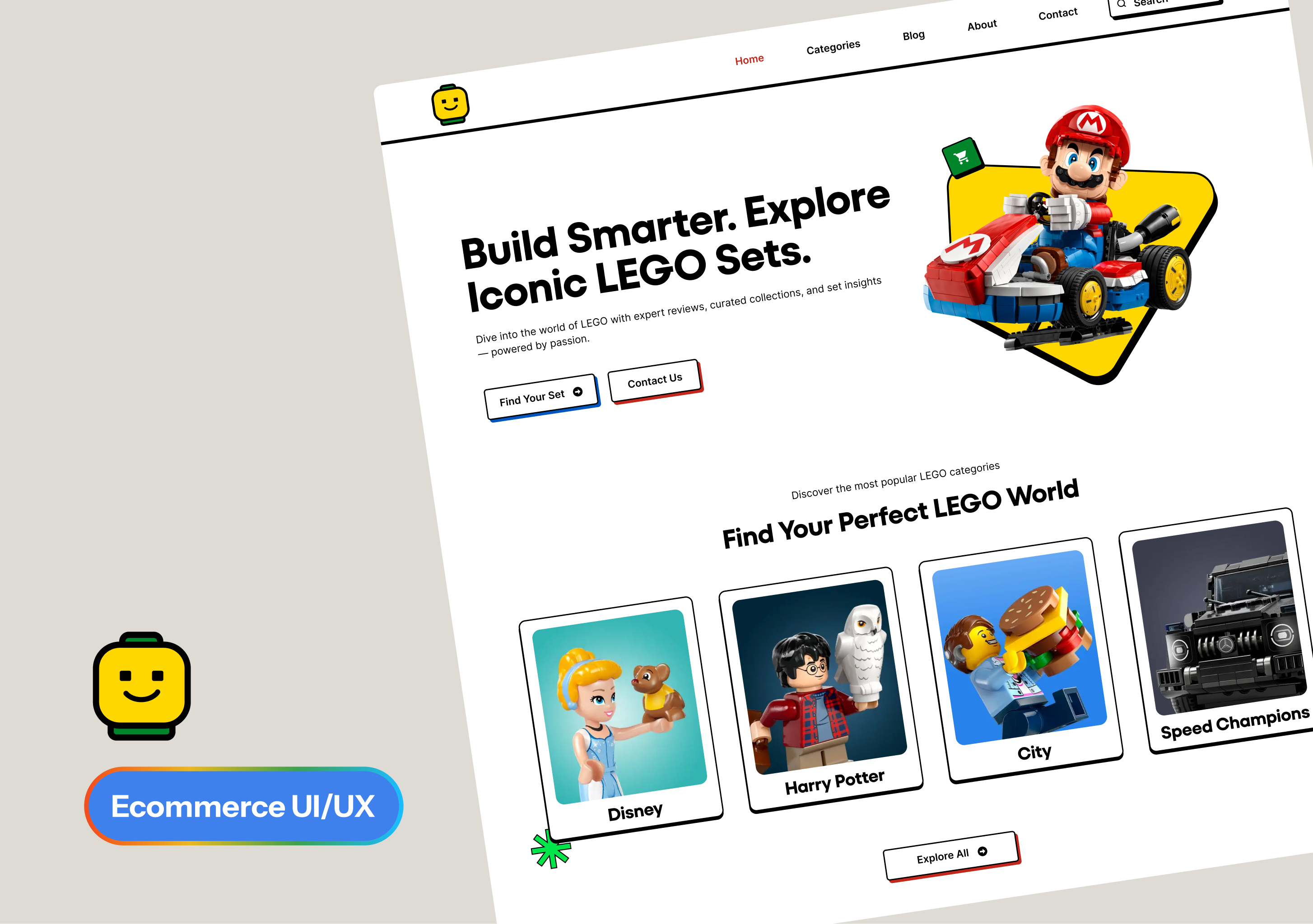 LEGO Sets Discovery Website – E-commerce UI/UX Design colorful webdesign ecommerce landingpage lego modern ui playful web design productdesign shopping web toy toy website webdesign website
