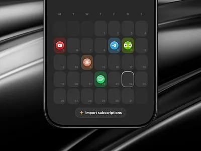 Track your paid subscriptions animation ios profile subscription calendar subscription list subscription tracker subscriptions