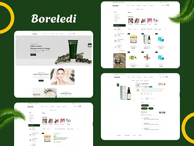 🌿 Boreledi – Organic Cosmetics E-commerce Website UI beautyecommerce beautywebsitedesign cleanuidesign cosmeticswebsite ecommercewebsite healthandbeauty lifestyleecommerce minimalecommerceui modernwebdesign organicskincare productdetailui productlistingui responsiveecommerce skincareui uxdesignforecommerce webuidesign