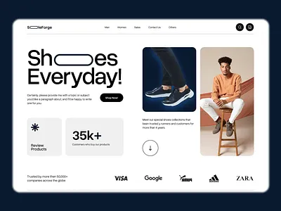 Premium Fashion Shoe Store UI — Contemporary Retail Website branddesign designinspiration digitalcommerce ecommerce fashionui fashionwebsite figmadesign footweardesign landingpageui luxuryui modernui onlineshopping productdesign retaildesign shoestore uidesign uiux webdesign webui
