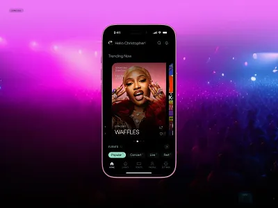 Home page UX/UI Concept – Ticket Booking Aplication Design app application branding checkout concert design event graphic design illustration interactive logo masalov mobile prototype ticket ui ux web webdesign website