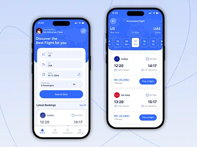 Flight Booking App – Mobile App UI/UX Design airline app app design booking app clean ui digital product figma design flight booking mobile app ui mobile design mobile ux modern ui product design ticket booking transportation app travel app travel experience travel ui ui design user interface ux design