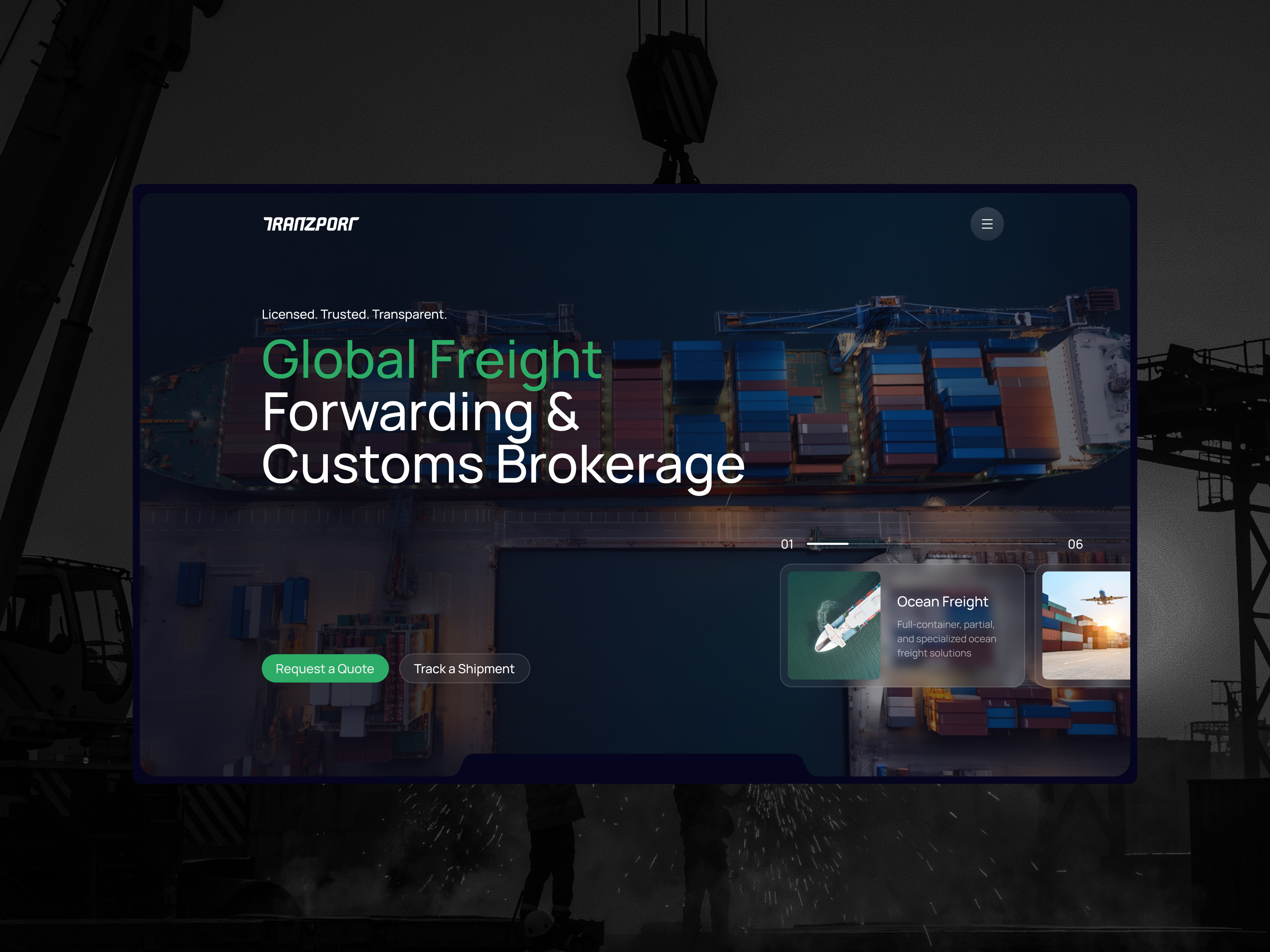 UI UX designer & Webflow Developer for a logistics company corporate website design graphic design logistic logistics ui ux webflow