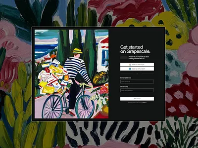 grapescale . login page clean login login page minimal modern interface signup ui ui design user experience user experience design user interface design user interfance ux ux design