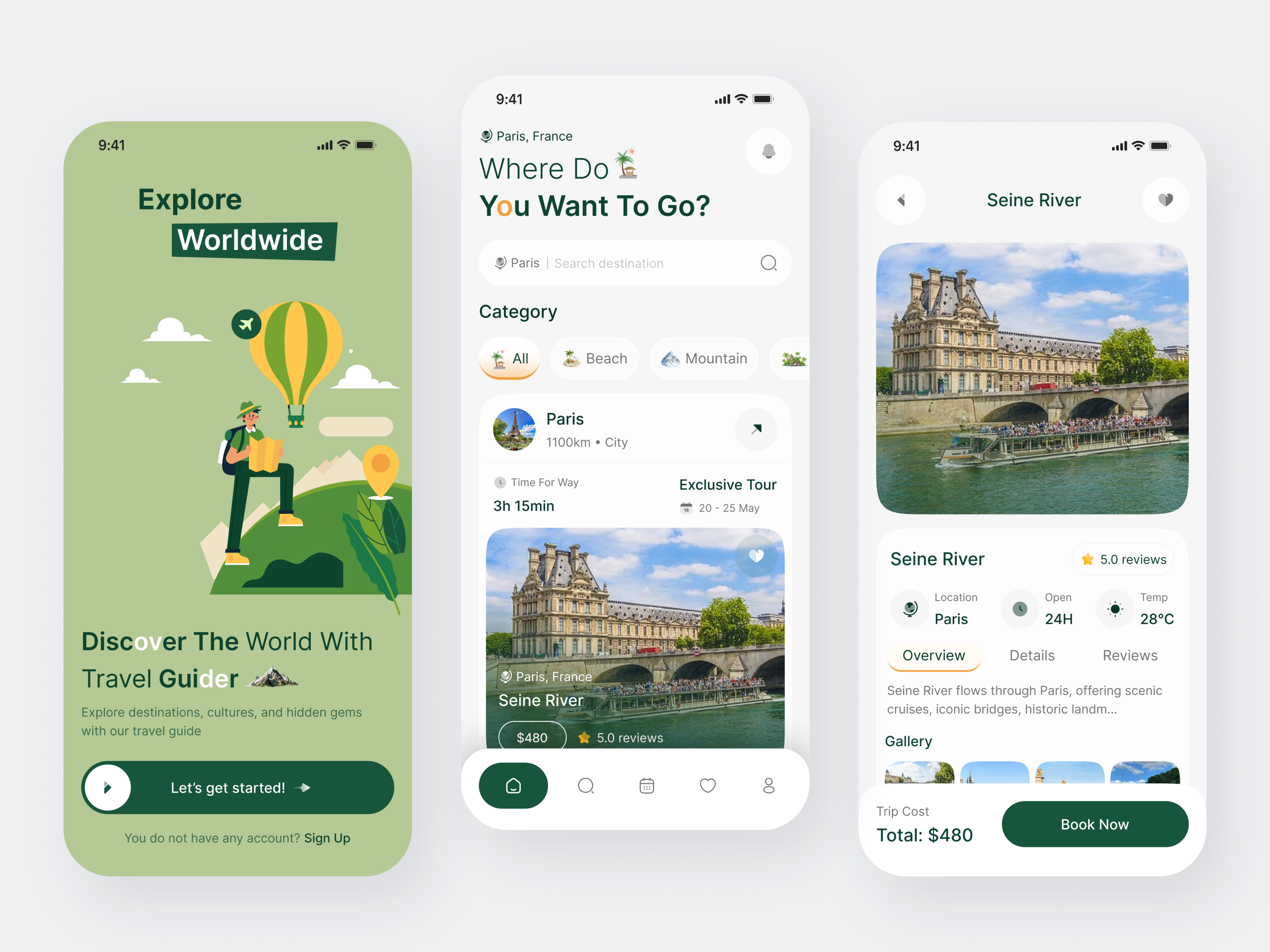Travel Guide Mobile App Design aesthetic android app design app journey booking app city guide destination app discover app exploration app ios app design mobile mobile app design mobile designer tourism app travel app travel concept travel experience travel guide travel ui trip planner vacation app