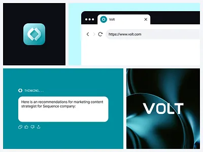 VOLT-AI Assistant 3d ai animation assistant branding graphic design logo motion graphics scalixa scalixa studio ui