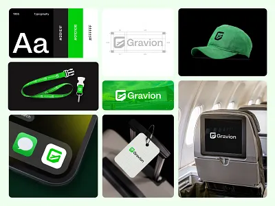 Gravion — Airline Logo Design & Brand Identity aircraft airline airline branding airline logo airplane logo aviation branding aviation logo brand identity branding flight letter g logo logo logo design modern logo plane tour tourist logo design travel branding