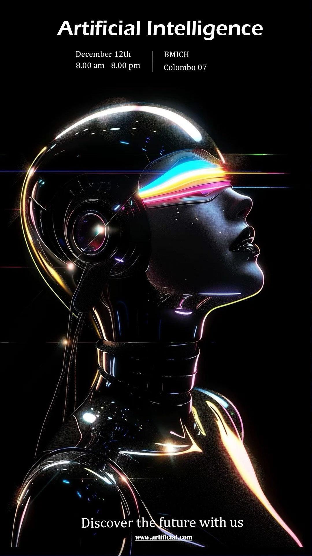 Tech Conference Poster Design clean design event graphic design modern photoshop poster simple tech