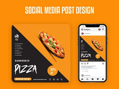 Social Media Post For Food Industry ad design branding creative design graphic design instagram post social media design