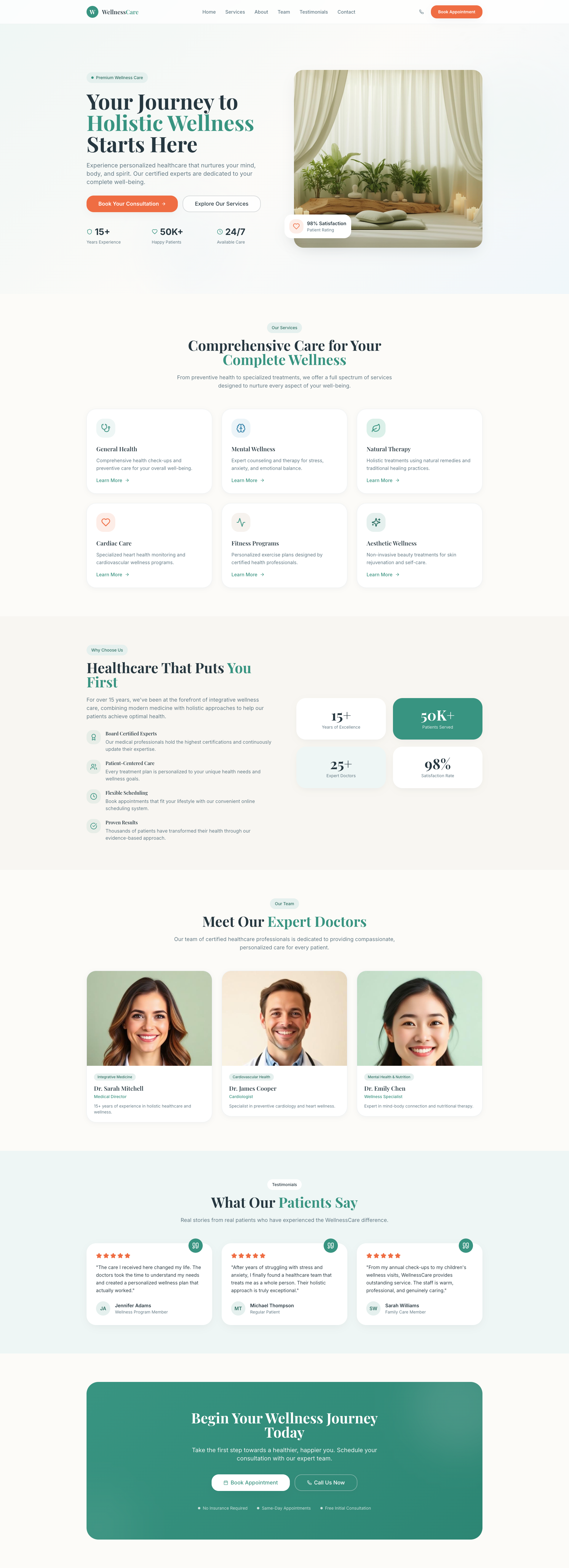 Healthcare website - landing page graphic design landing page ui ui ux website