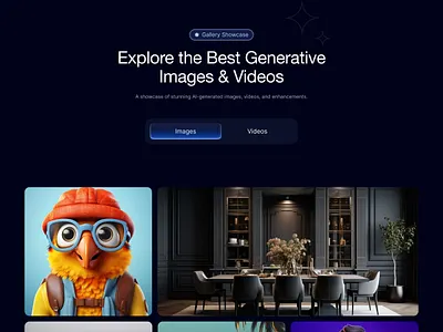 Gallery section button design cleanui dark landingpage dark website inspiration darkwebsite gallerysection glowbutton grid landingpage showcasesection ui uidesign uiux web webdesign website inspiration
