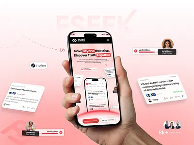 Mobile App Landing Page app landing page blog platform clean design community app figma design landing page design minimal ui mobile app design mobile app landing page red ui saas website ui design ux design website design
