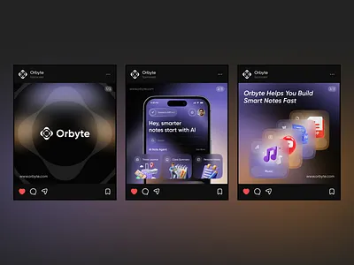 Social Media Post – AI Smart Notes App ai notes app design design graphic design ios mobile mobile app productivity app smart notes social media social media post ui voice to text