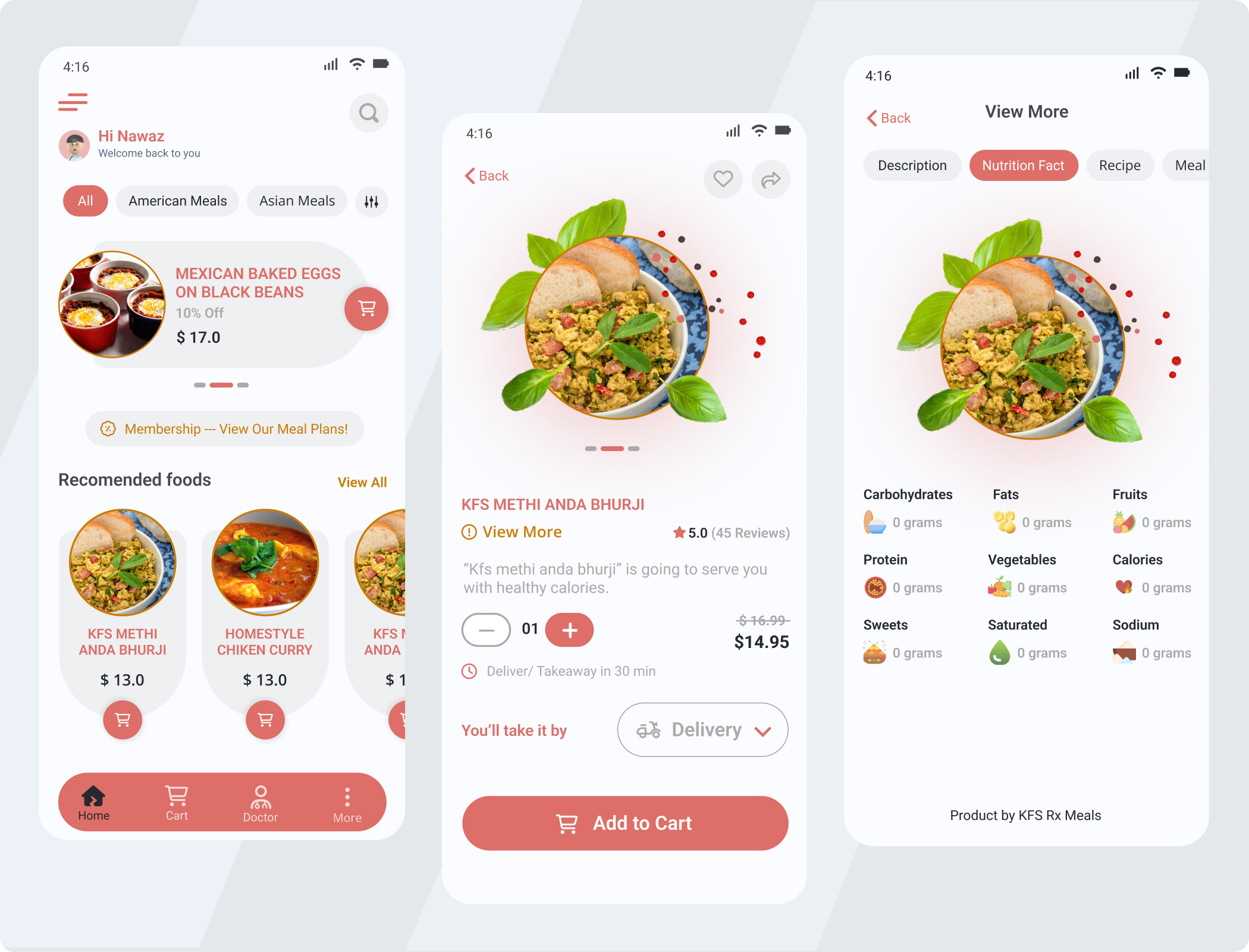 Delight Healthy Food App by Muhammad Nawaz on Dribbble