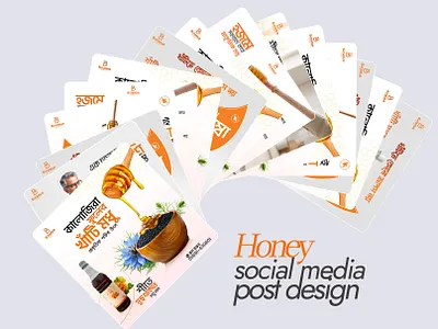 Social Media Design for Honey Brand best honey design creative design for honey graphic design honey ads design honey creative design honey design honey social media social media design social media post design