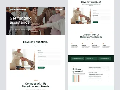 Contact Us Page - Fundraising website design interface product service startup ui ux web website
