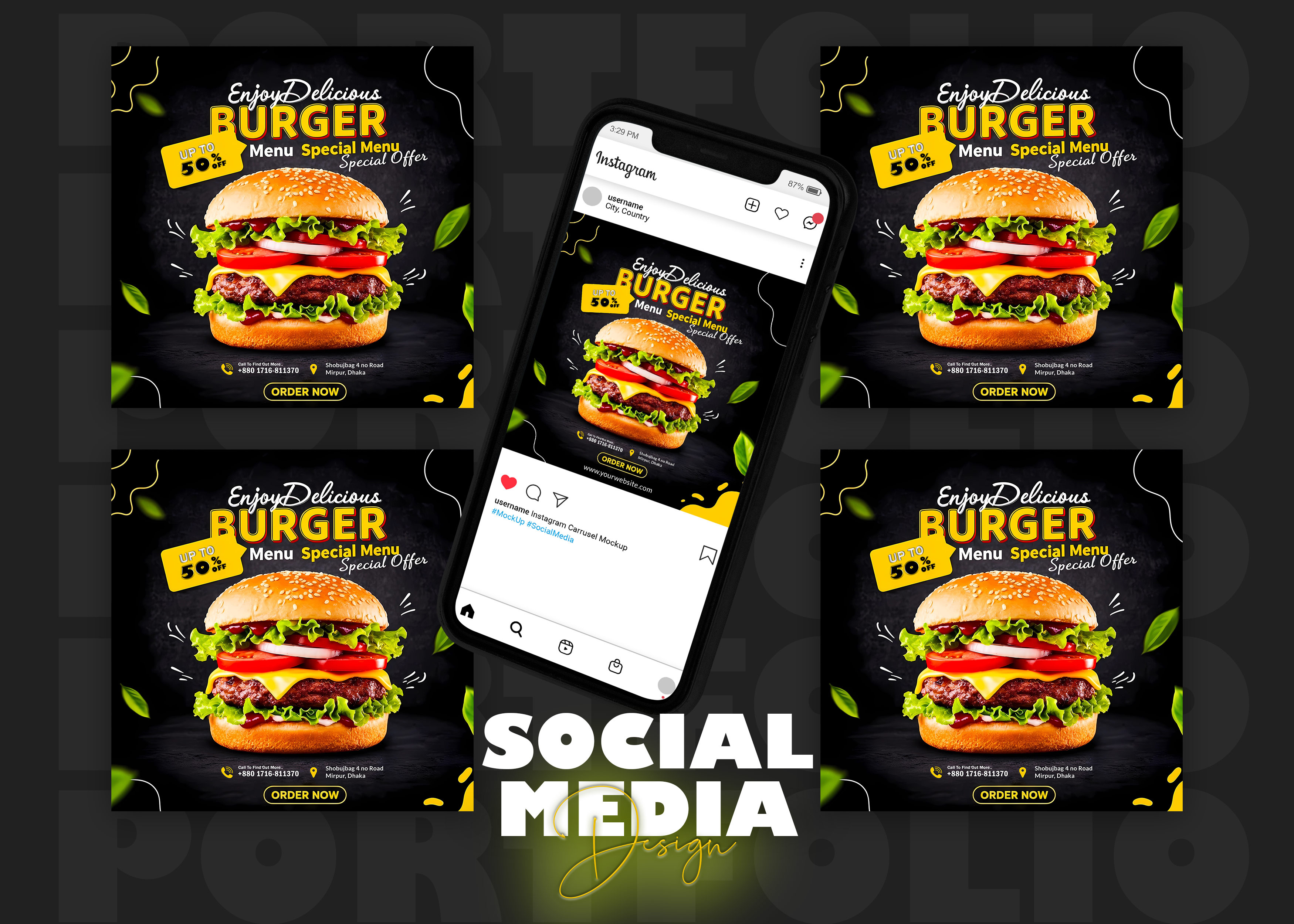 Food Social Media Post Design brand identity cafe branding cafe design creative design digital design food advertising food branding food design food graphics food marketing food post design food poster food social media graphic design marketing design menu design restaurant branding restaurant design social media design visual branding
