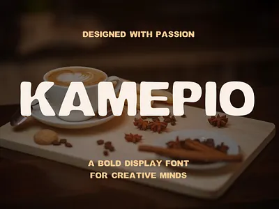 Kamepio -Bold Display Font bold font branding font commercial font creative font decorative font display font graphic design headline font logo font marketing font modern typeface poster font trendy font typography design unique typeface