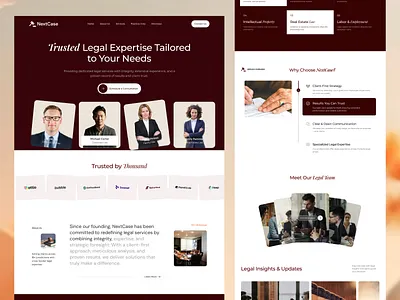 NextCase Law Firm Landing Page UI advocate case web consultancywebsite consulting homepage landing page law agency law firm lawyer legal expertise legal practice website legal service legal services ui legal startup website modern law firm professional law website web development website design