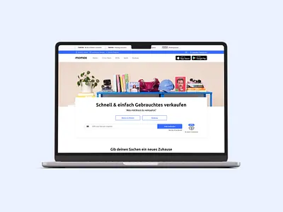 momox.de refresh app graphic design recommerce ui website