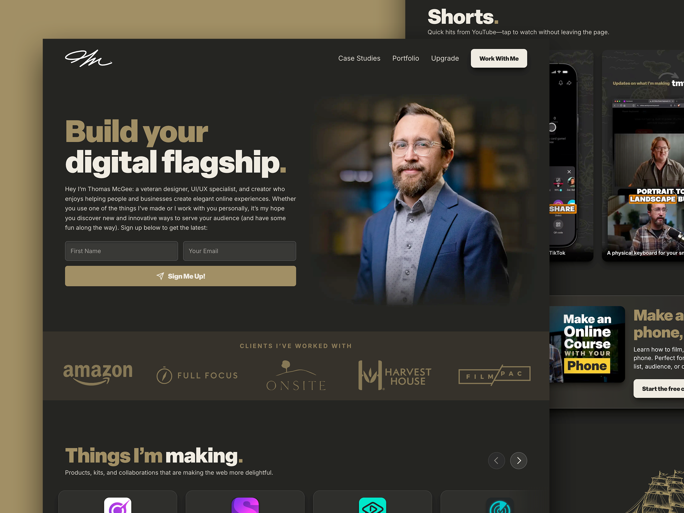 Example of Personal Brand “Link in Bio” Site