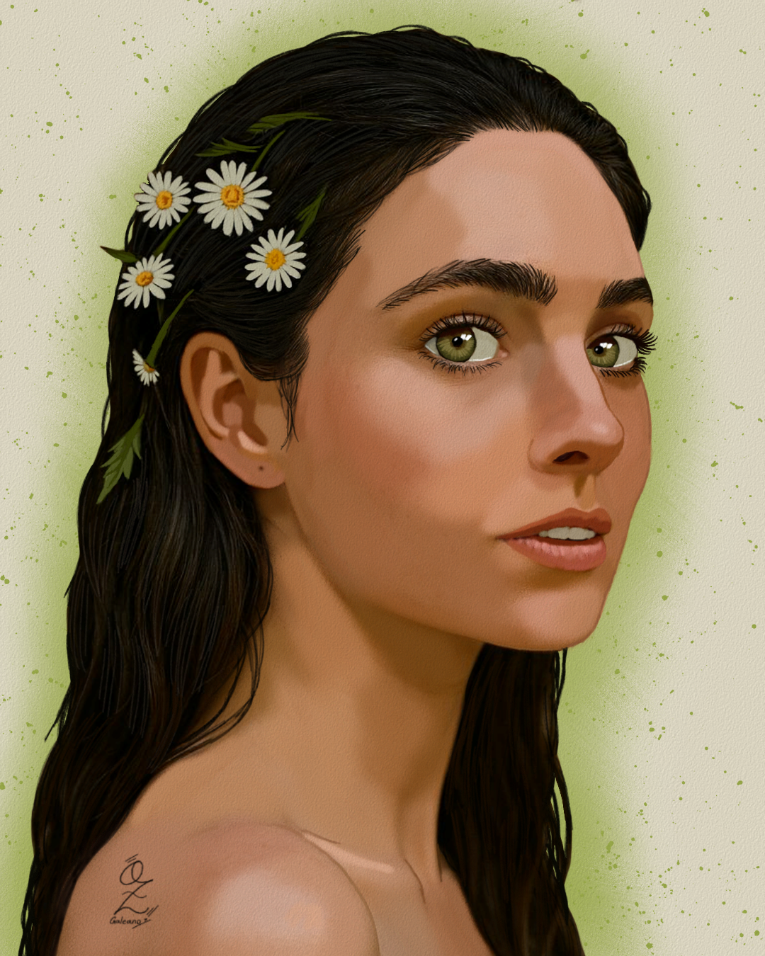 Model Portrait Art by Oz Galeano art arte design dibujo digitalart drawing illustration model ozgaleano portrait retrato