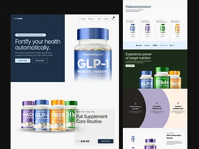 Health Supplement - eCommerce Web Design graphic design ui