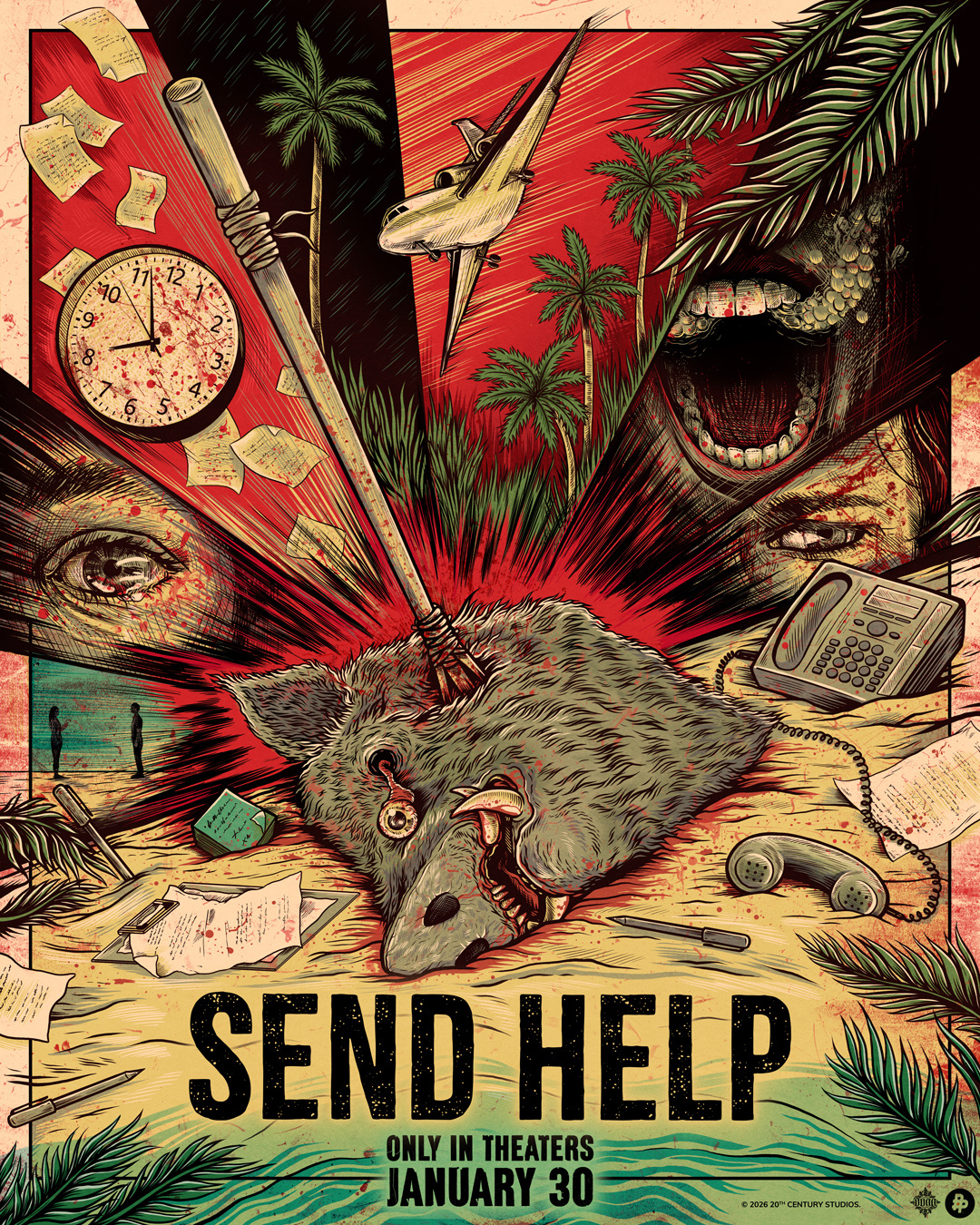 Send Help alternative movie posters digital art drawing horror movie illustration movie poster movie posters poster art poster design sam raimi