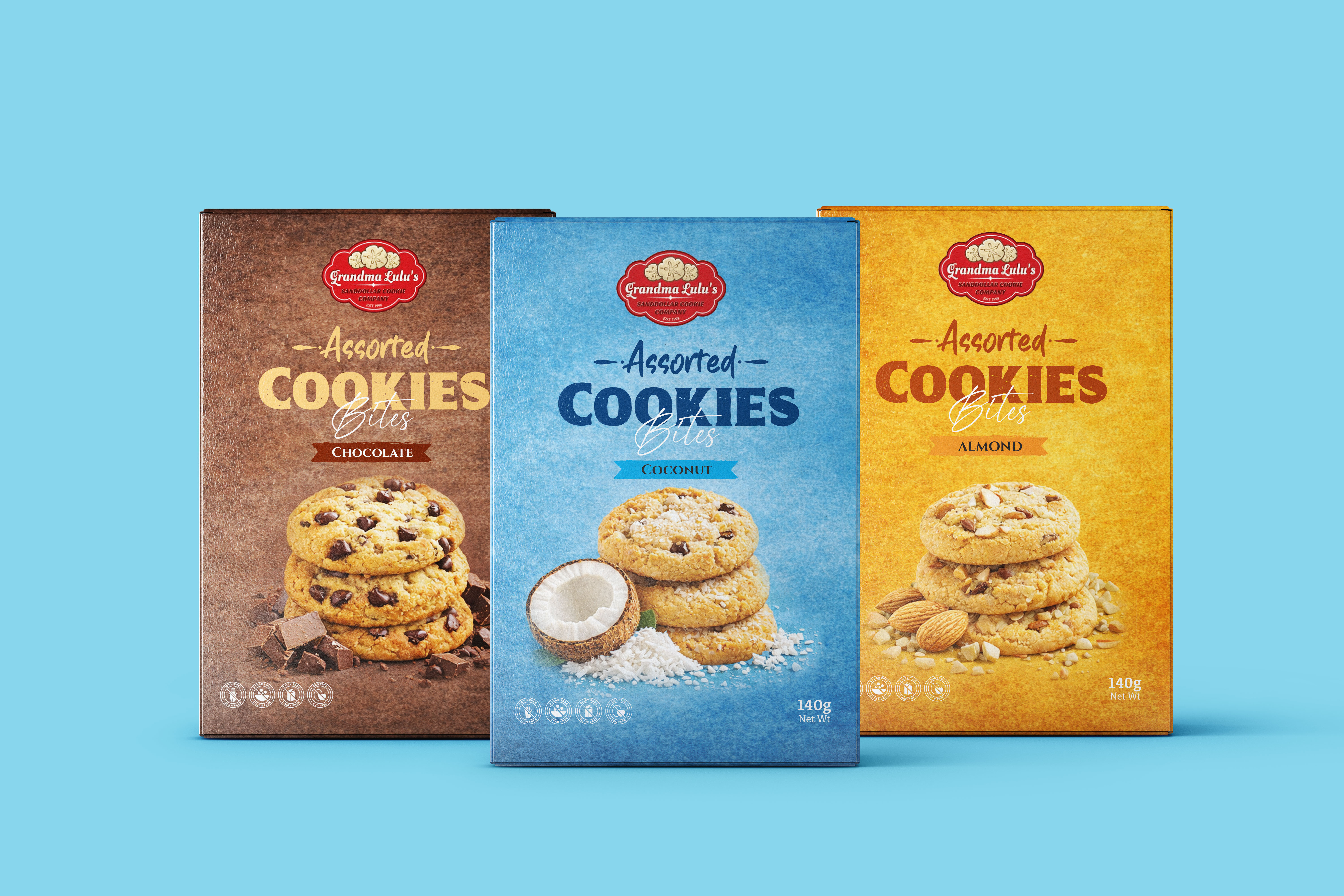 Assorted Cookies Bites – Premium FMCG Packaging Design box design graphic design label design packaging desing