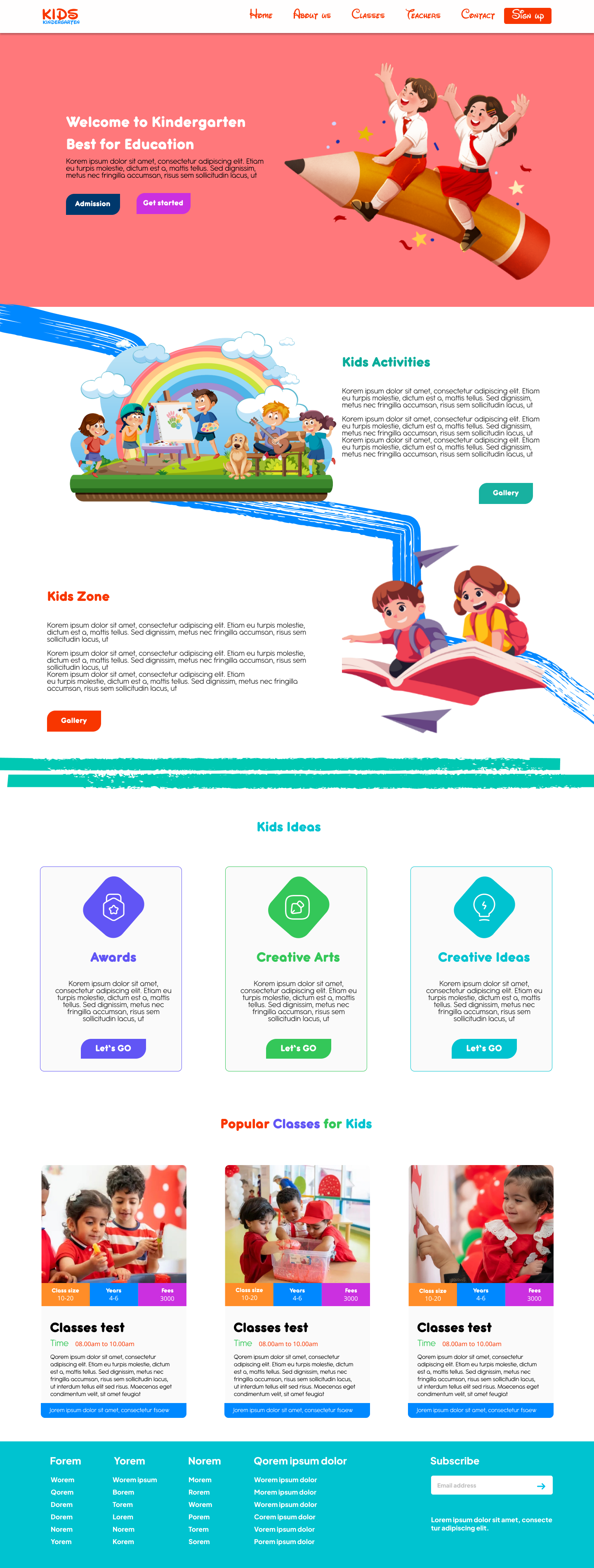 Kindergarten - Design branding design dribbble graphic design illustration logo poster ux vector websitedesign