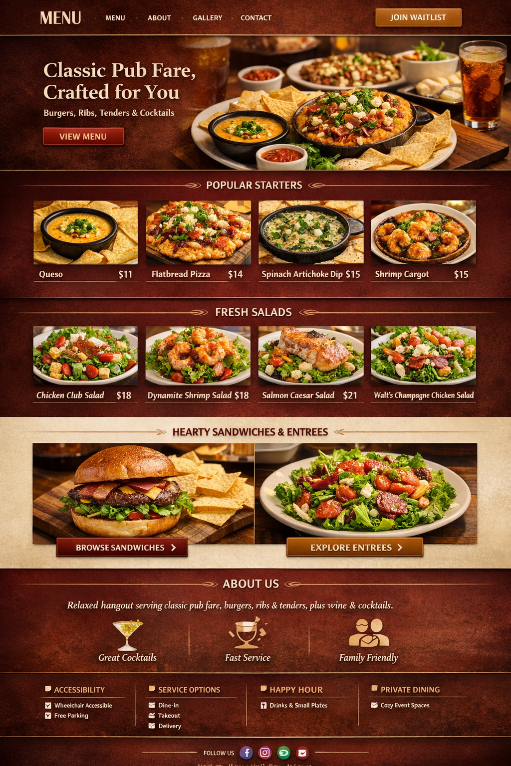 Modern Pub & Kitchen animation branding design figma graphic design illustration logo themeswolf ui website