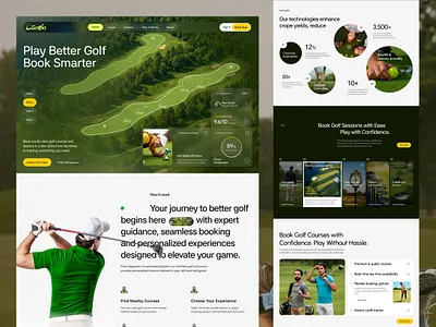 Golf Booking Website UI | Smart Courses & Coaching Platform booking platform coaching app creative design dashboard ui design inspiration fitness platform future ui golf app golf website interaction design juice lab product design saas website sports booking sports tech training platform ui ux design user experience ux case study web design