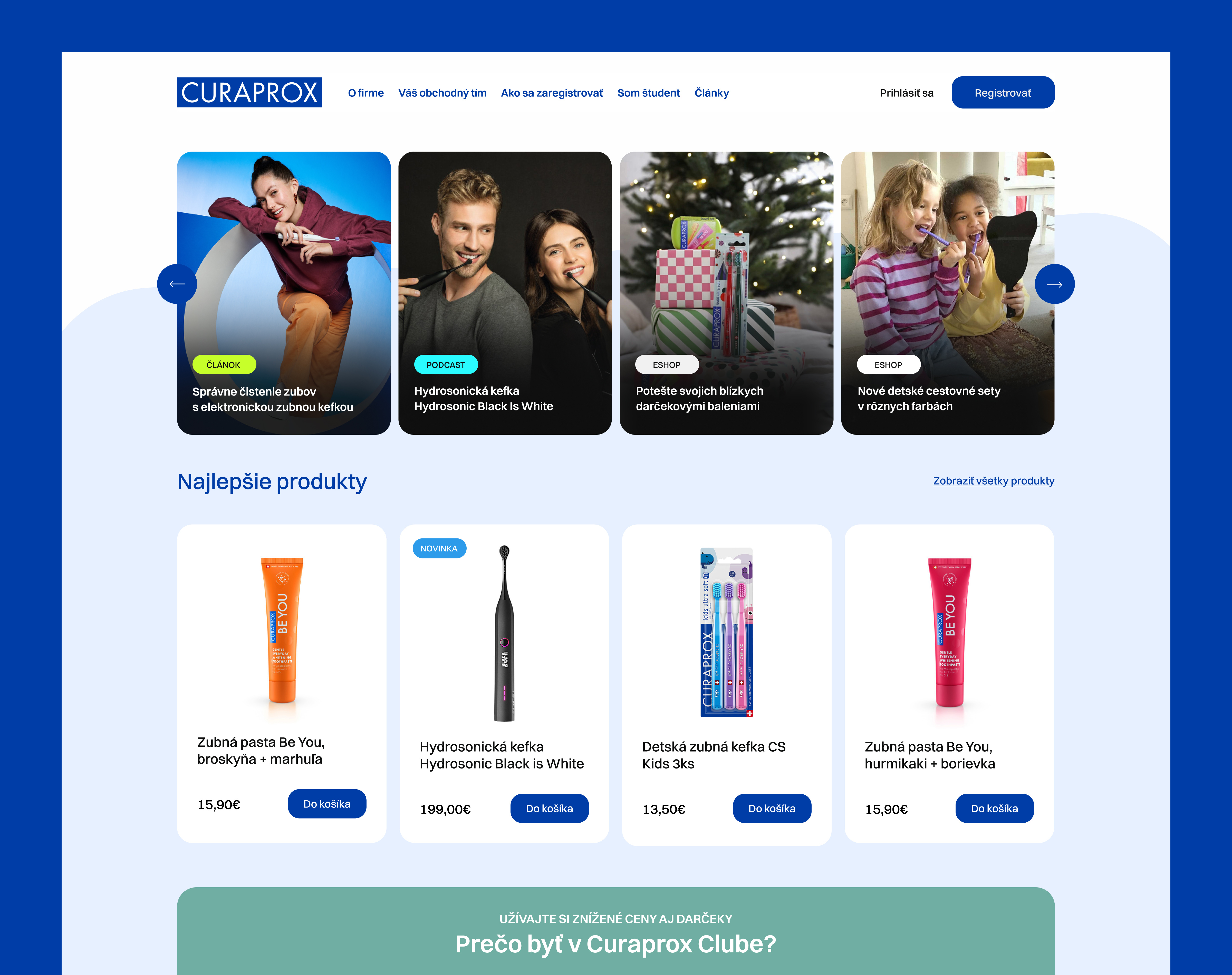 Website redesign for Curaprox eshop eshop web design graphic design web website