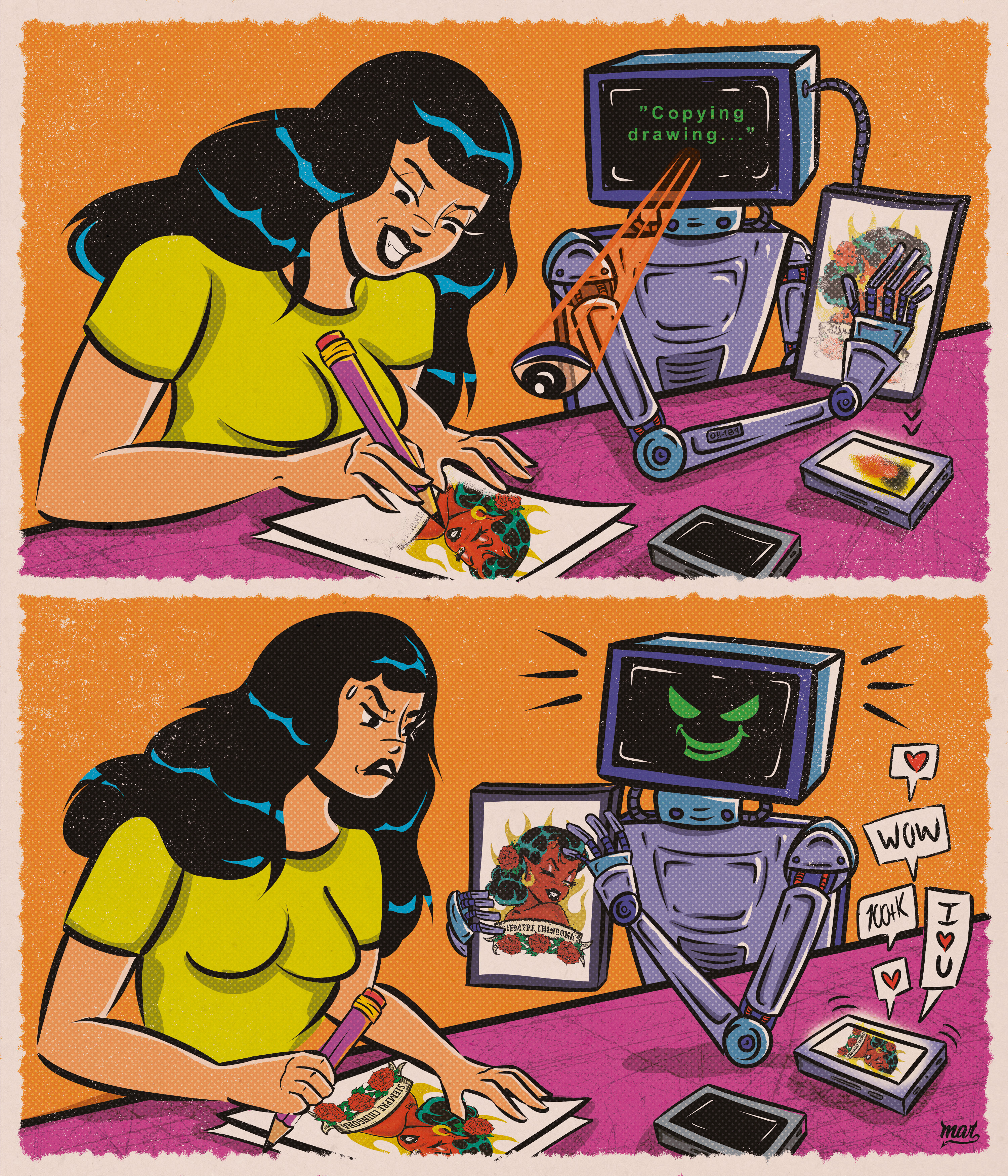 ¿Hacia dónde va el mundo? art cartoon artist cartoon style character design design editorial illustration graphic design illustration vintage art