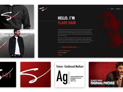 Slade Ham | Personal Brand Identity System brand identity branding logo design merch design personal brand typography visual identity website design