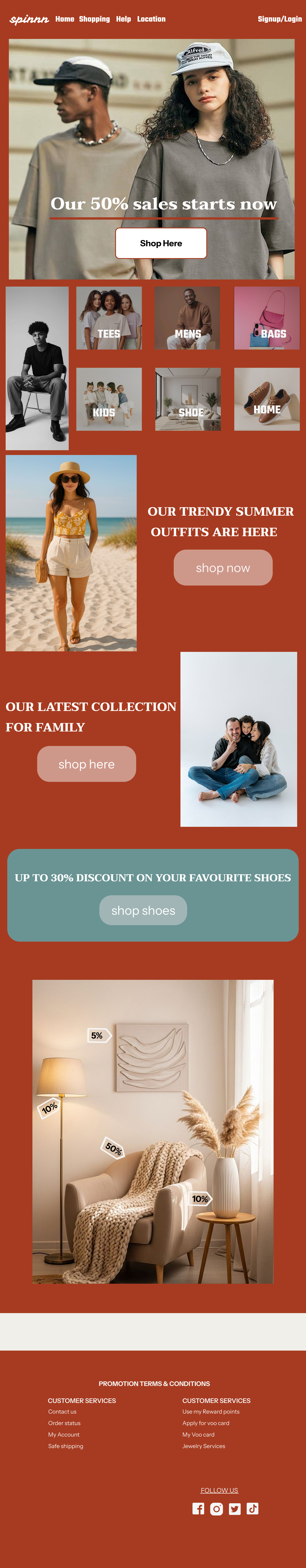 Spinnn: Fashion Web UI branddesign branding brandui dribbble ecommerceui fashiondesign figma ui uiux webui