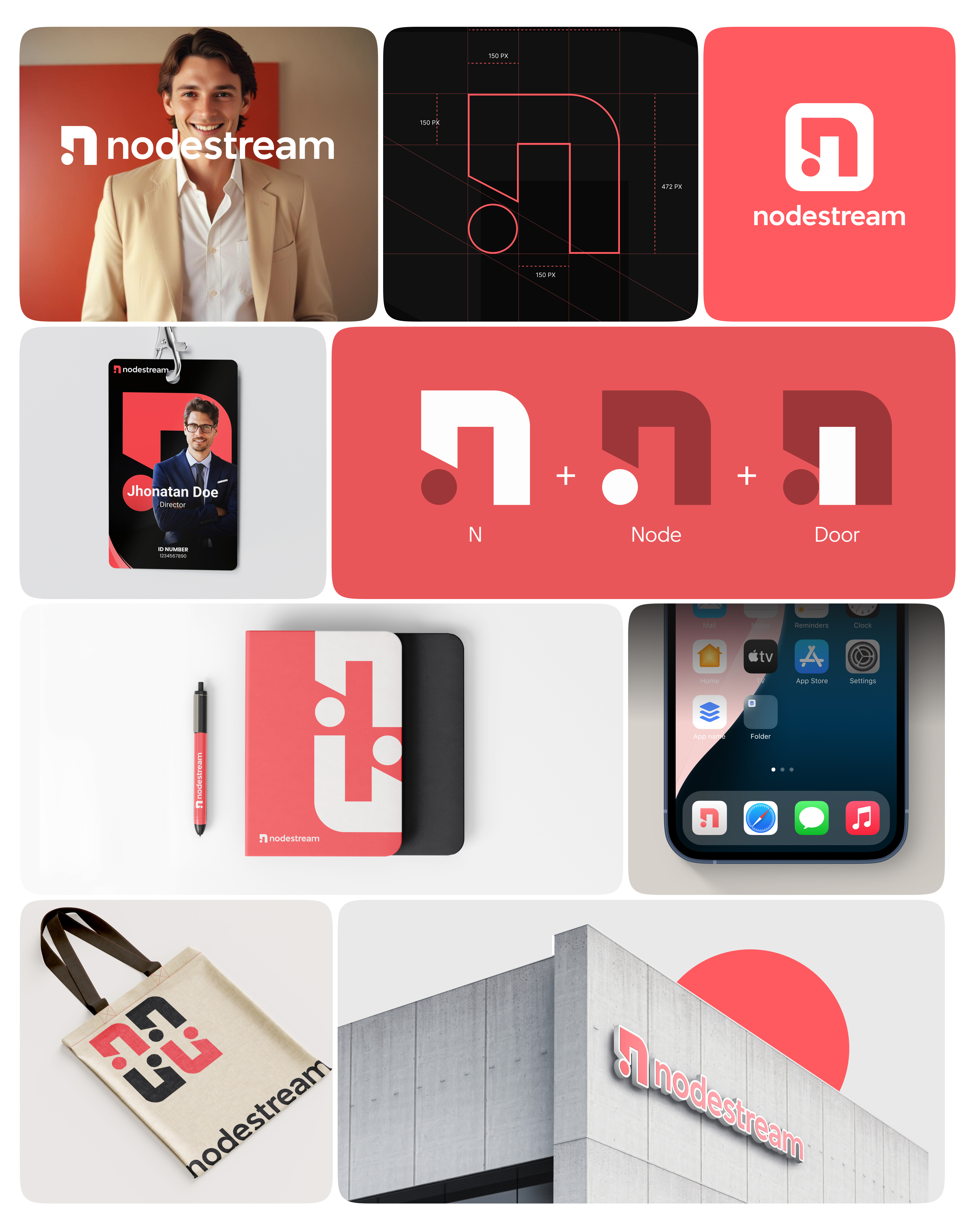 Nodestream | Branding Identity | Website apple apps brand identity branding clean corporate digital fun icon ios logo logo mark minimalist logo startup symbol tech uidesign visual identity web website