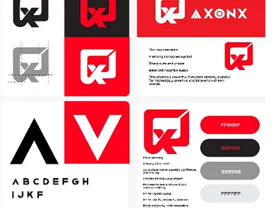 AXONX new logo design new brand identity design branding logo