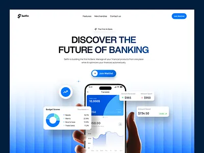 Selfin – AI powered DIgital banking platform (Redesign Concept) ai fintech ai platform banking banking website digital banking finance financial website fintech banking fintech landing page fintech web design landing page landing page redesign product design redesign saas startup ui ux wavespace web development website redesign