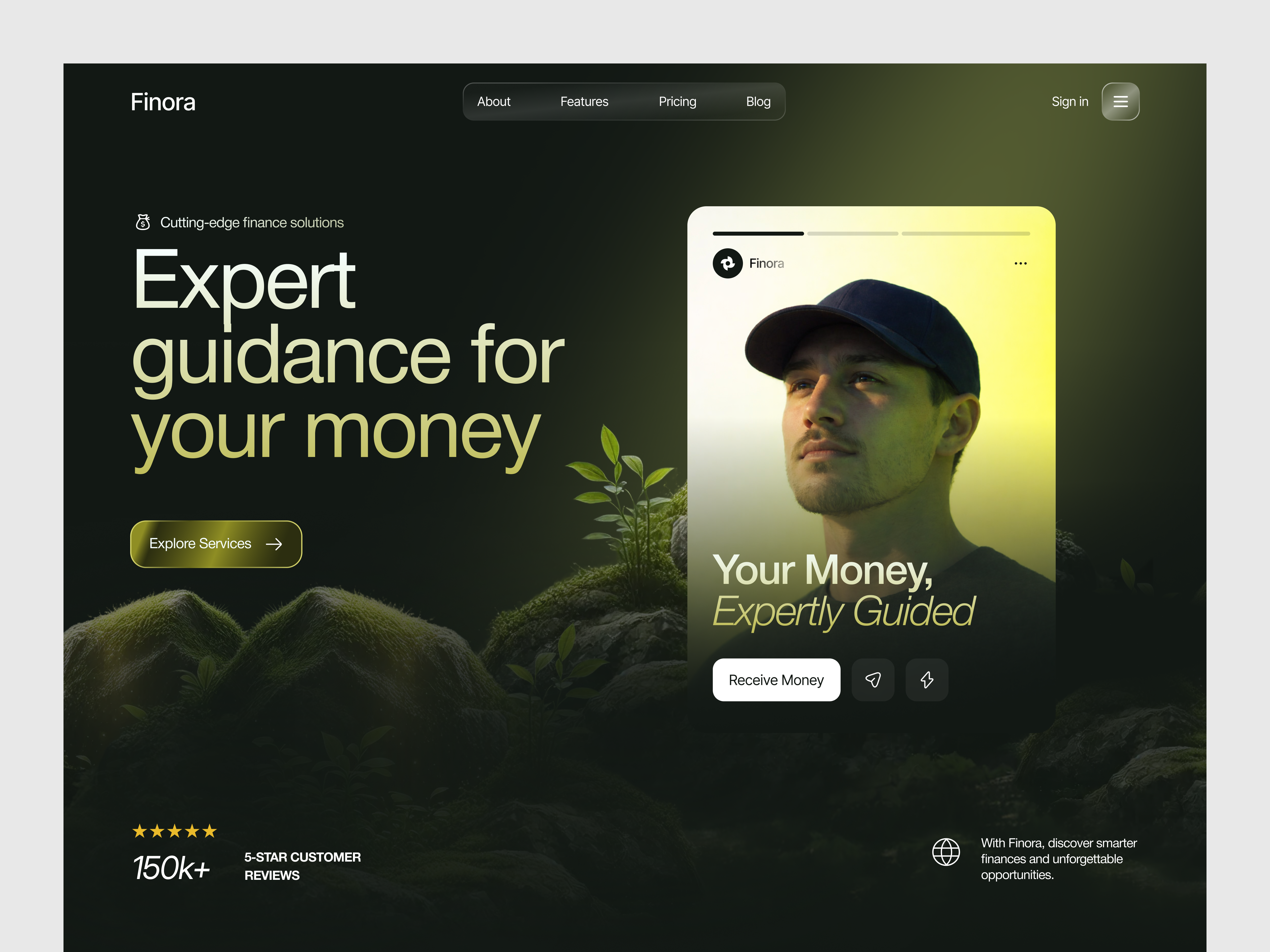 Fintech Company Modern Website design figma template figma uiux finance fintech hero section fintech landing page fintech website landing page design modern design modern website design oripio oripio design agency sajibur design ui ui ux design web design website design
