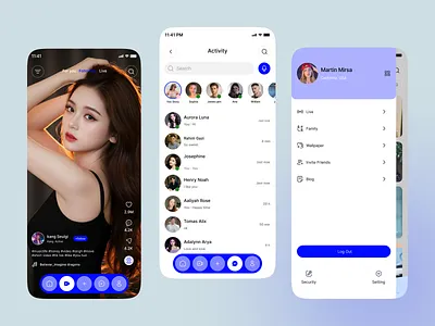 Social Media Mobile App UI/UX Design app application blogger design feed instagram ios media mobile modern ui photo post profile short social social media app social network story tiktok mobile ui ux