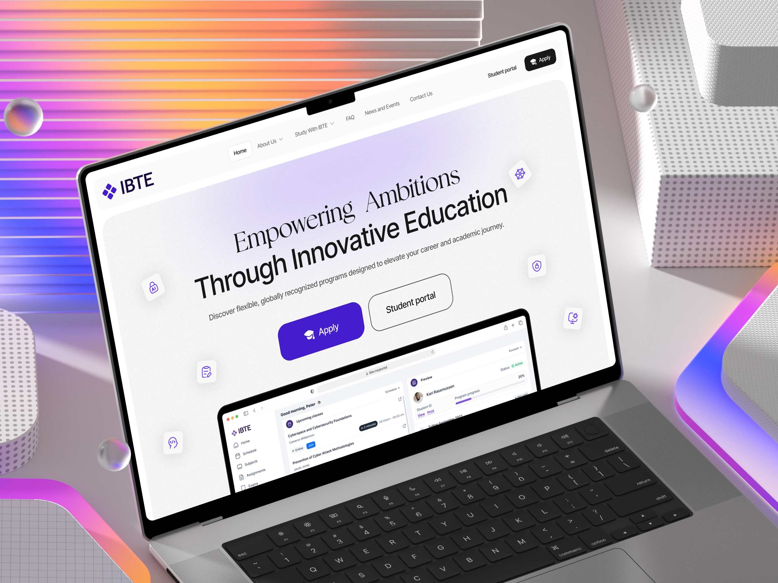 IBTE – Global Education Platform Website Redesign (UI/UX) interface product service startup ui ux web