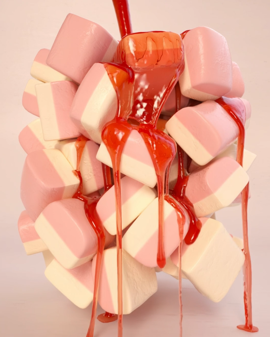 Marshmallow 3d animation motion graphics