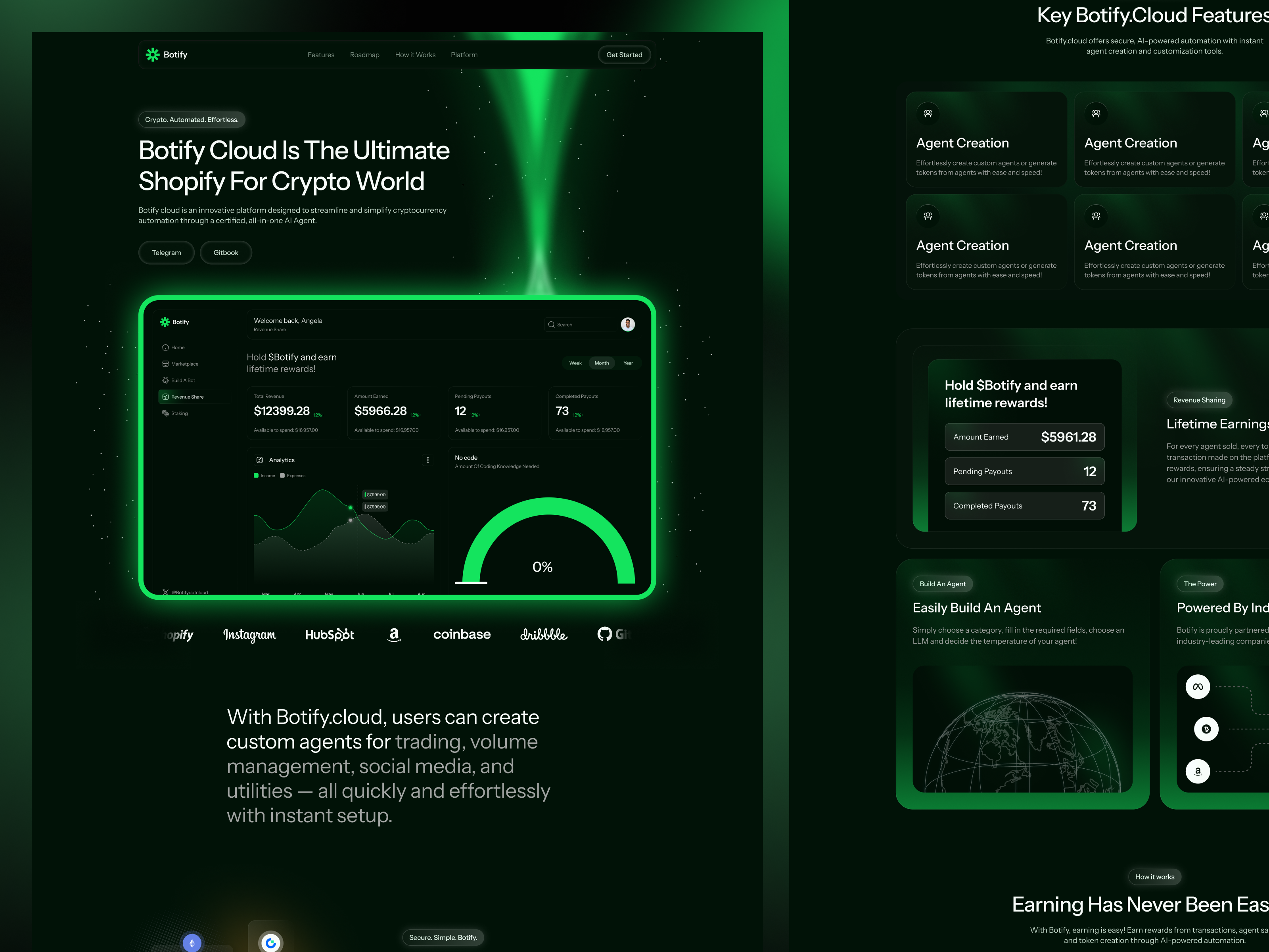 Botify - Crypto Website crypto crypto website design interface product service startup ui ux web website