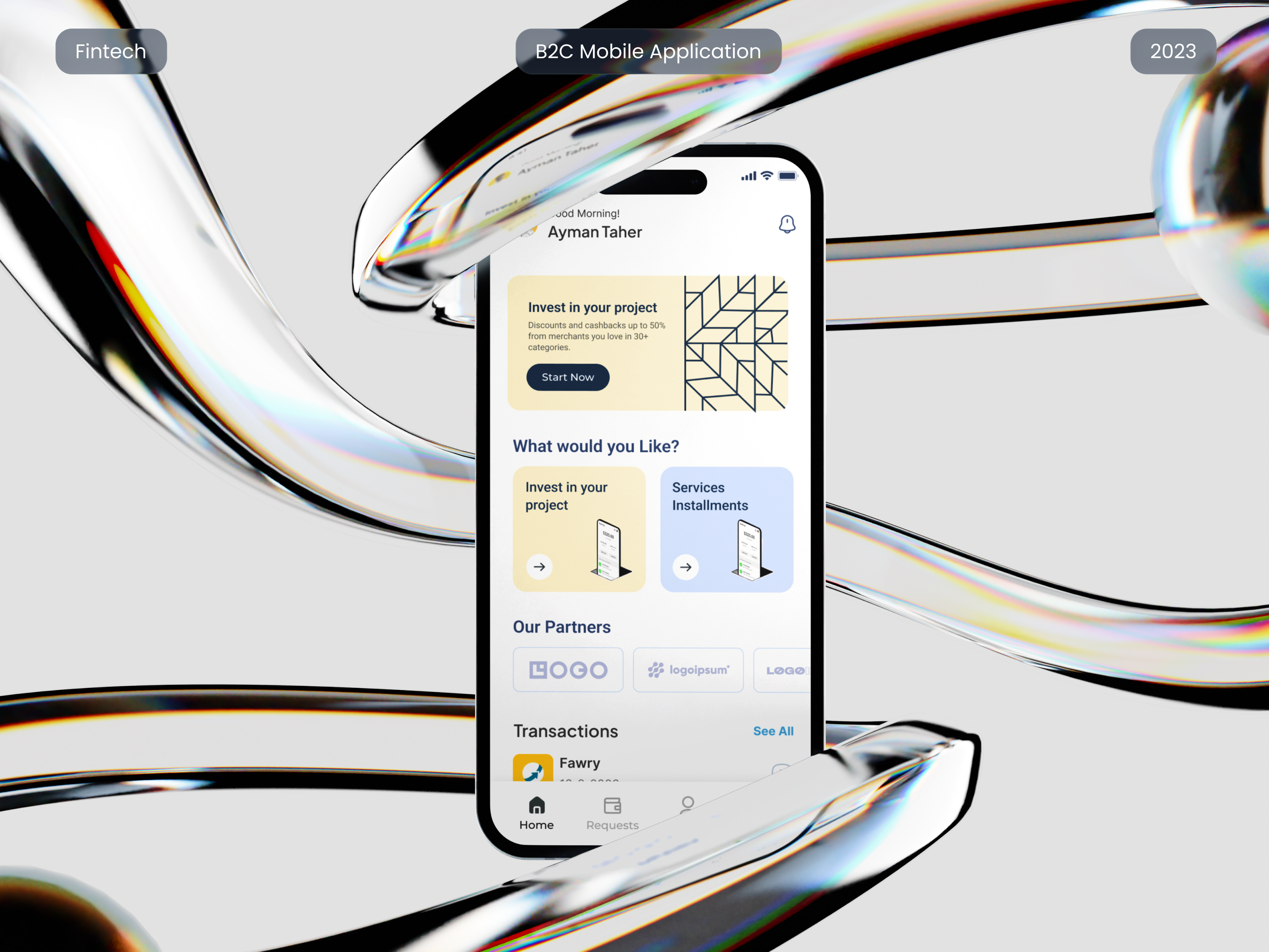 Fintech Application Case Study—Mazaid design fintech interface ui ux