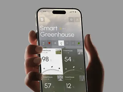 Groverla Mobile App — IoT Greenhouse Control Platform admin ai app app design b2b crm dashboard design greenhouse infographic interface iot mobile mobile app mobile design product saas software ui ux