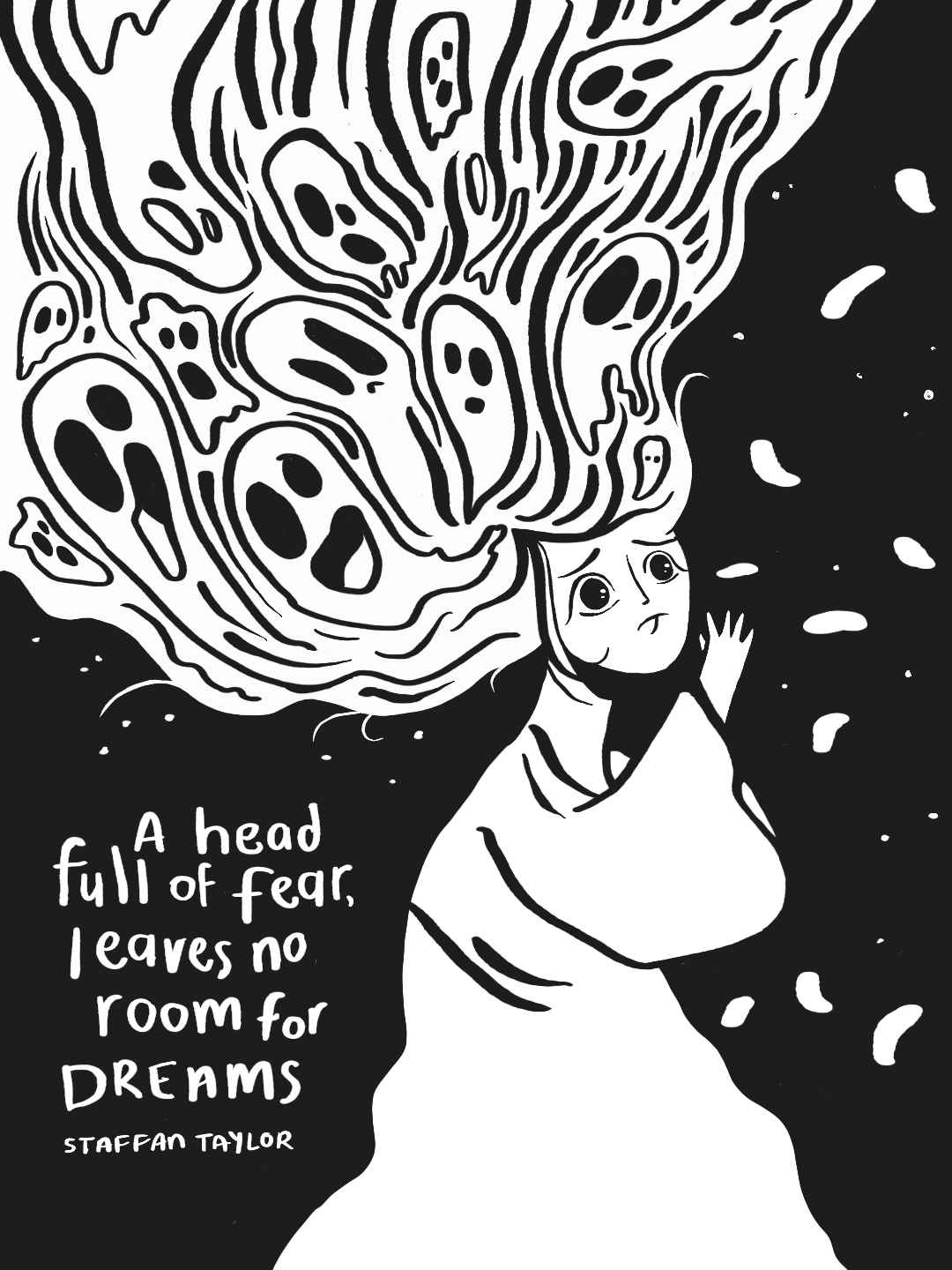 Space for Dreams character design female illustration procreate