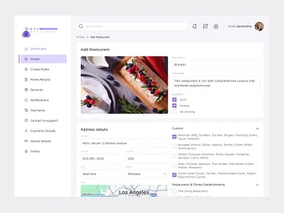 Add Restaurant — Store Management Interface adminpanel b2b crm dashboarddesign datamanagement figmadesign productdesign restauranttech saasdesign uxui