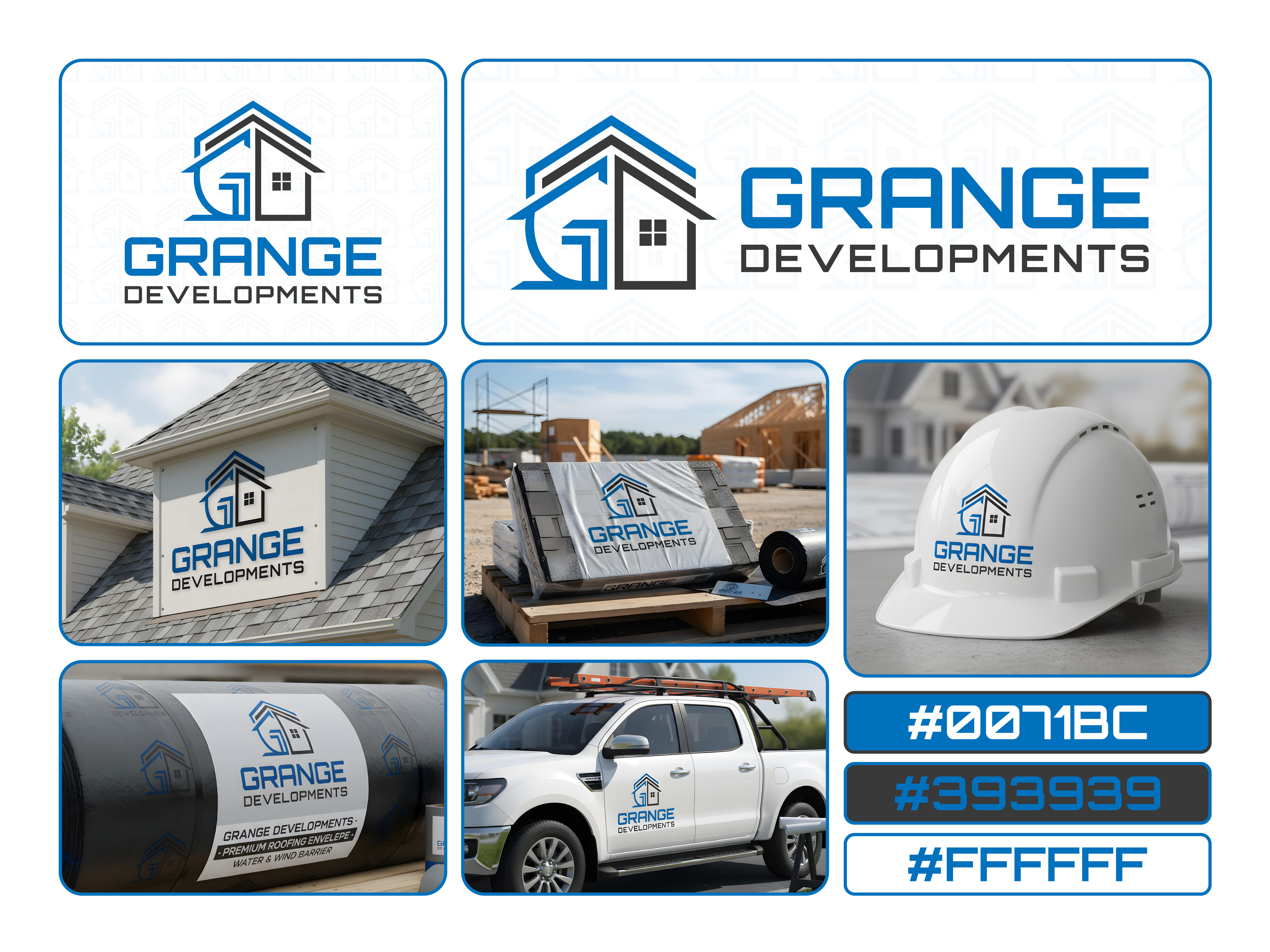 GD Letter Logo — Grange Developments | Roofing & Construction architecture logo brandkit building logo business branding construction logo contractor logo development logo gd letter logo gd logo gd monogram lettermark logo logo design real estate development roofing logo