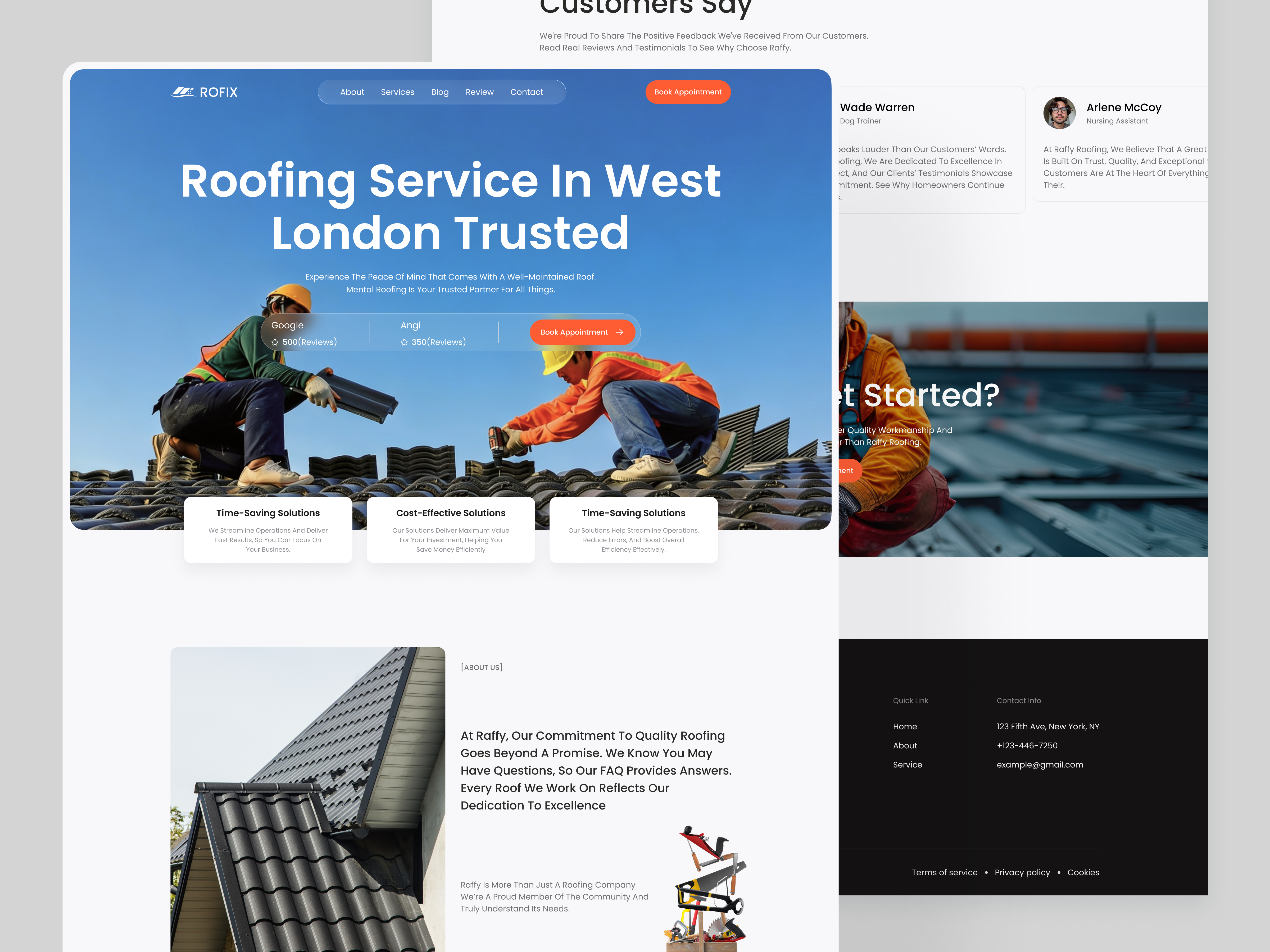 Roofing Services Website Landing page american architecture company construction home services homepage landing page modern website roofer roofing roofing landing page roofing website roofing website design rooftop website rooftop website design services simple ui web design website design